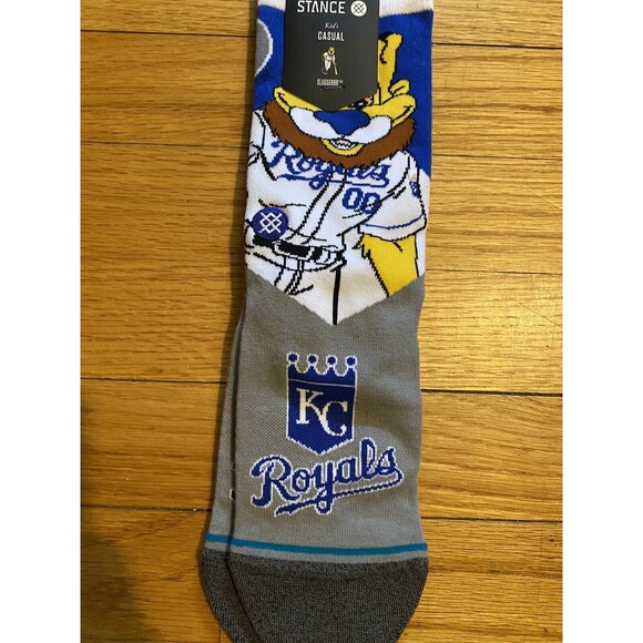 Stance Kansas City Royals MLB Royals Mascot Socks Youth Size Large 3-5.5 NWT - Picture 2 of 2